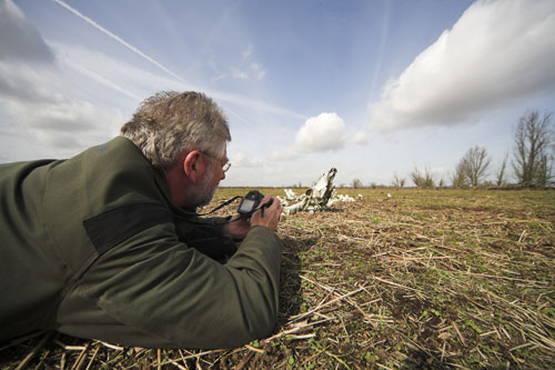 Frans Vera, who has dedicated more than 30 years to the development of OVP and his theories of forest management, takes a break for some documentary photography. Photo credit Ruben Smit
