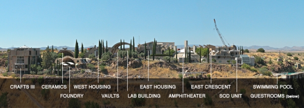Arcosanti Panorama view. Courtesy of the Cosanti Foundation.