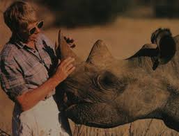 Anna Merz and her rhino friend Courtesy of the Lewa Wildlife Conservancy