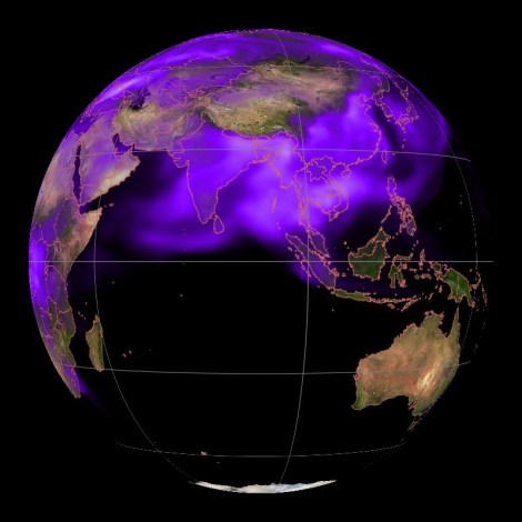 Black carbon shrouds the globe Credit NOAA