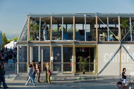 Top prize in 2012: Canopea (Rhone Alpes Team), one of only two two-story entries in the 2012 European Solar Decathlon