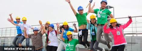 Plenty of team spirit among the students at 35 universities taking part in the Solar Decathlon China.