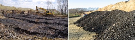 Reclamation work underway onReclamation work underway on the 72 acre mining parcel the 72 acre mining parcel