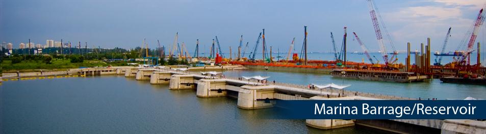 Marina Barrage Reservoir totals 16,000 hectares for water storage