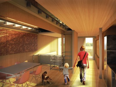 Rendering of interior/dining space