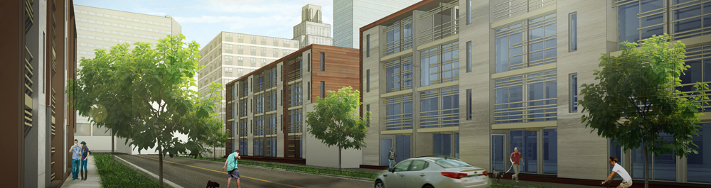 Schematic of city rendering using Maison Reciprocity