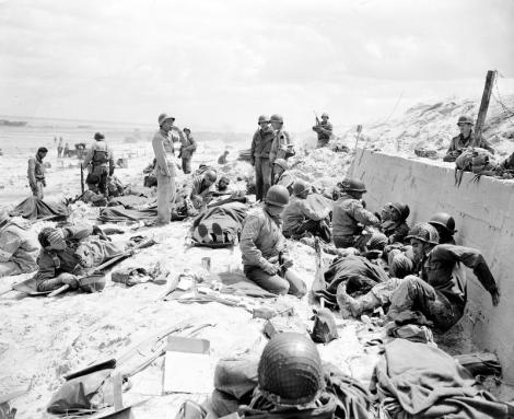 Wounded soldiers awaiting transport back to England. Courtesy of Herald-Post (heraldpost.com)