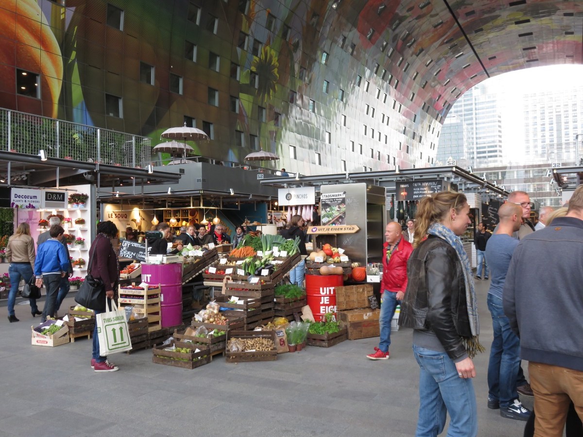 Produce happily spills onto the floor, but most stalls are self-contained