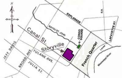 A schematic of the infamous Storyville District in New Orleans