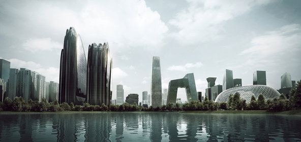Chaoyang Park Plaza rendering courtersy of MAD architects