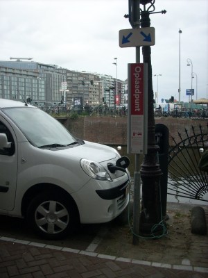 On-street charging station in Amsterdam