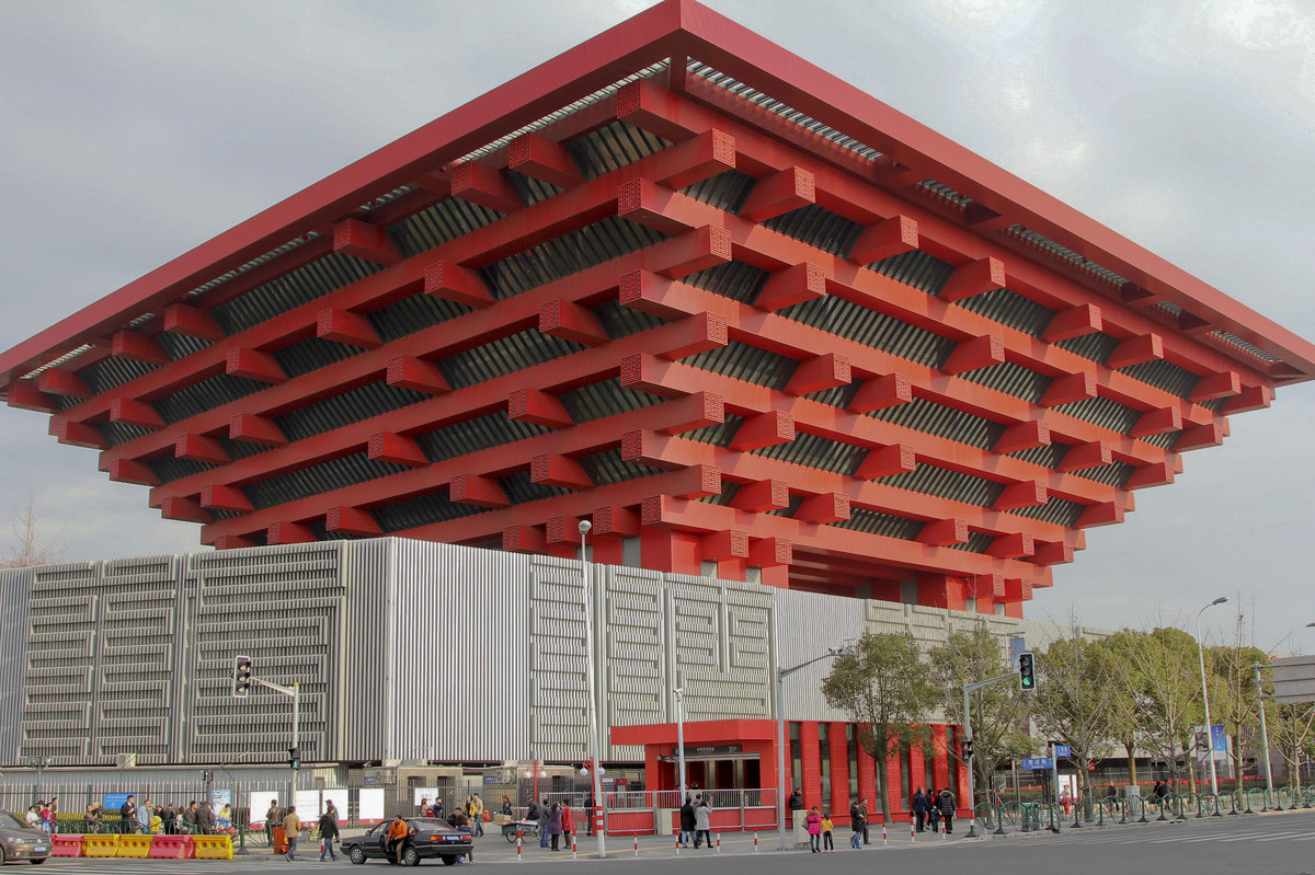 The sprawling China Art Palace is housed in the former China pavilion at the site of the 2010 World Expo. It's about the size of the Museum of Modern Art in New York; admission is free.