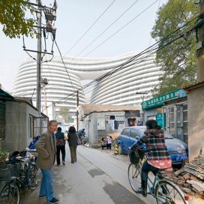 Galaxy Soho from nearby street courtesy of Hufton Crow