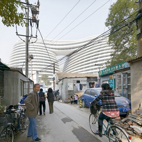 Galaxy Soho from nearby street courtesy of Hufton Crow