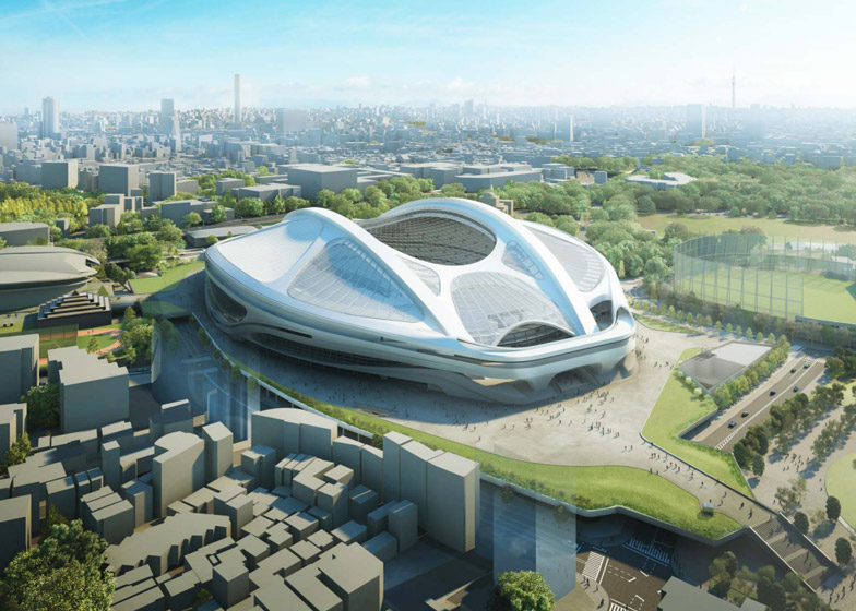 Zaha Hadid's modified stadium design. Courtesy of Dezeen