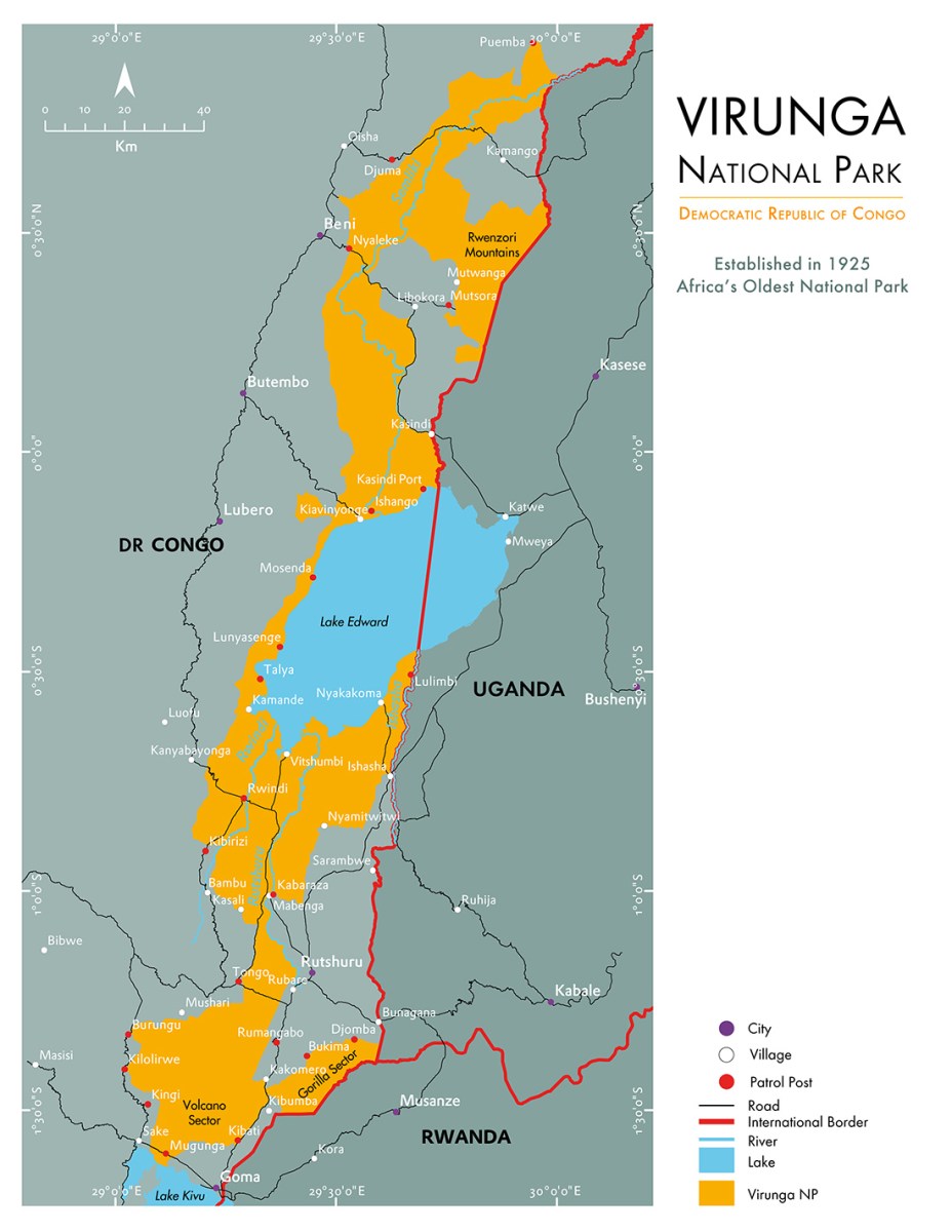 Virunga National Park Map