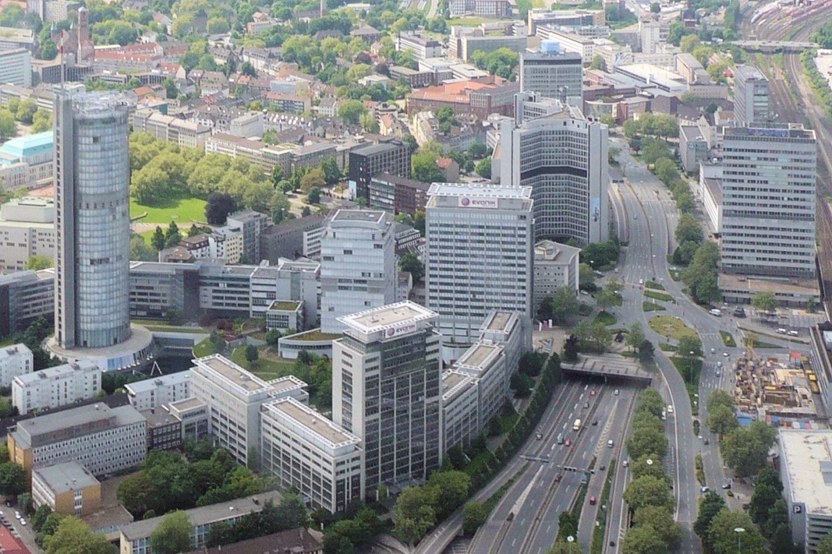 Aerial shot of Essen