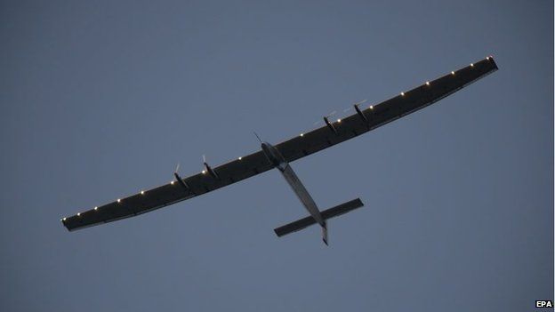 Solar Impulse in flight. Courtesy of SI2