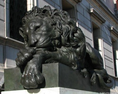 The Canova lions in bronze at The Corcoran Gallery of Art Washington DC