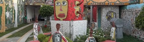 The amazing world of Jose Rodriguez Fuster in Jaimanitas, the northwest edge of the capital. Fusterlandia covers the artist's property, fence and goes into the neighborhood.