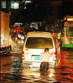Low-lying areas of Guangzhou, China flood frequently. (Photo by Michael Ho)