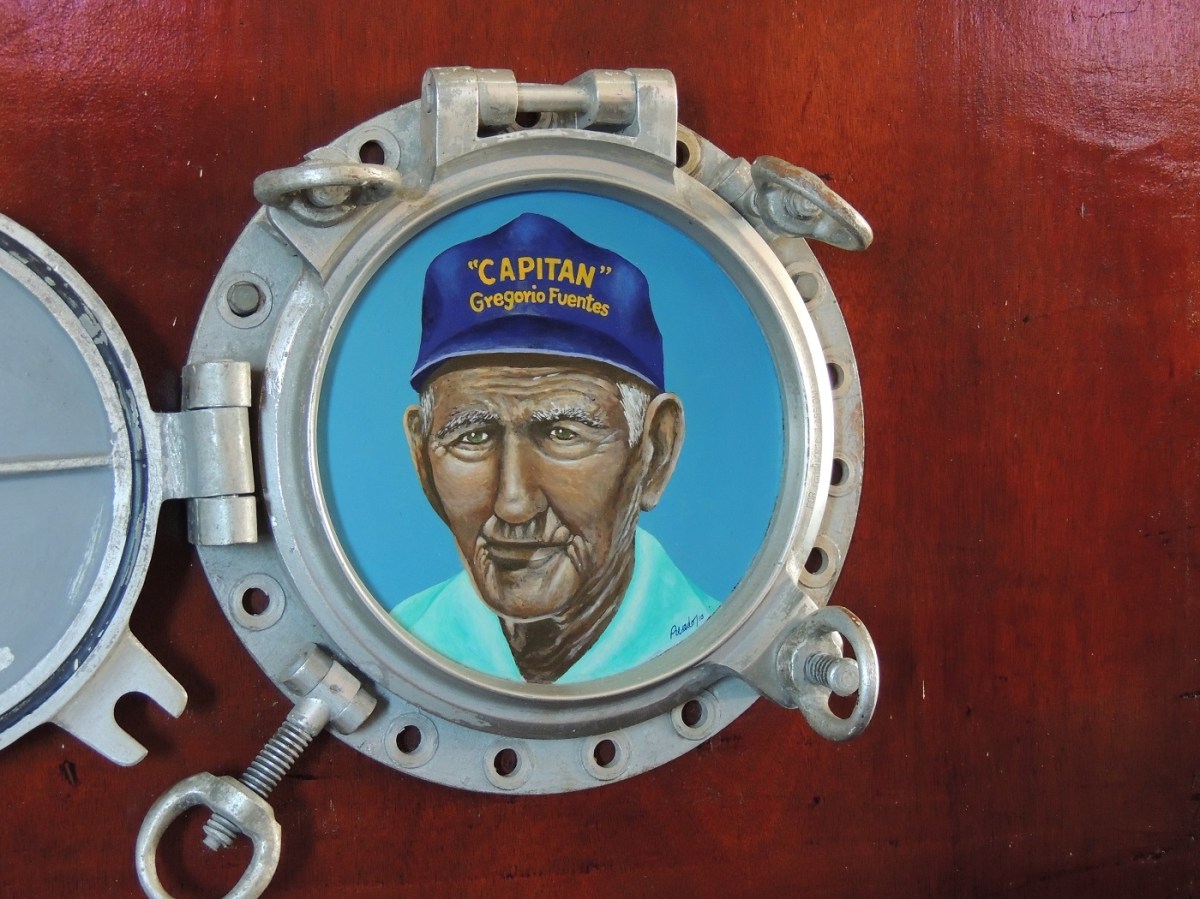 Gregorio Fuentes, captain of Papa Hemingway’s boat Pilar and a good friend and the inspiration for Hemingway’s book The Old Man and the Sea.. Photo courtesy of Meg Maguire