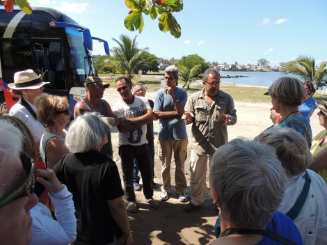 Tour group gets briefed at Cojimar