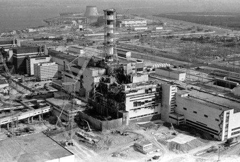 Reactor 4 at Chernobyl. It took the former Soviet government 36 hours to declare an emergency and begin evacuation.