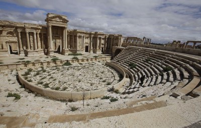 A file picture taken on March 14, 2014 shows a partial view of the theatre at the ancient oasis city of Palmyra, 215 kilometres northeast of Damascus. Islamic State group fighters advanced to the gates of ancient Palmyra on May 14, 2015, raising fears the Syrian world heritage site could face destruction of the kind the jihadists have already wreaked in Iraq. AFP PHOTO / JOSEPH EIDJOSEPH EID/AFP/Getty Images NYTCREDIT: Joseph Eid/Agence France-Presse -- Getty Images