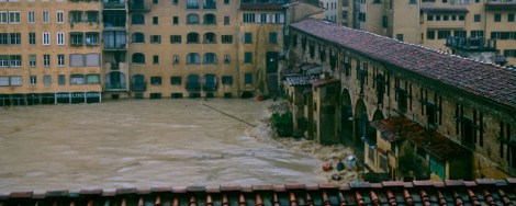 Arno Flooding at the Ponte Vecchio, Florence Italy Nov 1956