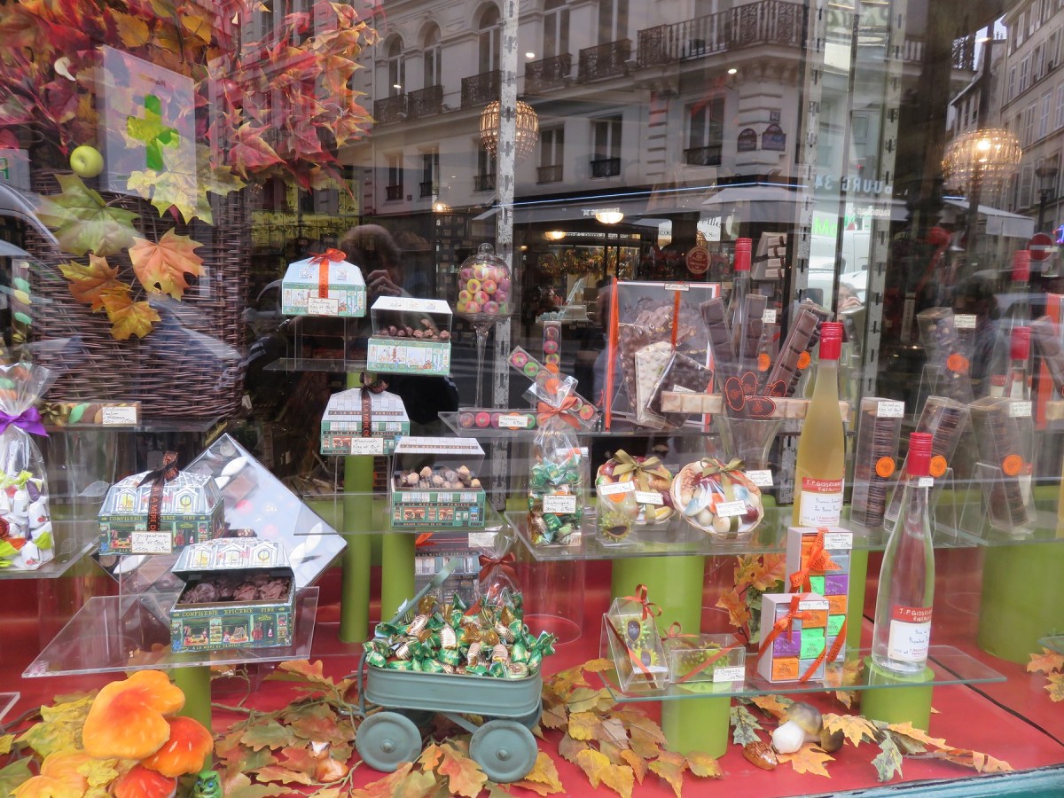 Chocolates and candy displayed in Paris's 9th arrondissement on the Blvd Montmartre. (Roberta Faul-Zeitler, CC 3.0)