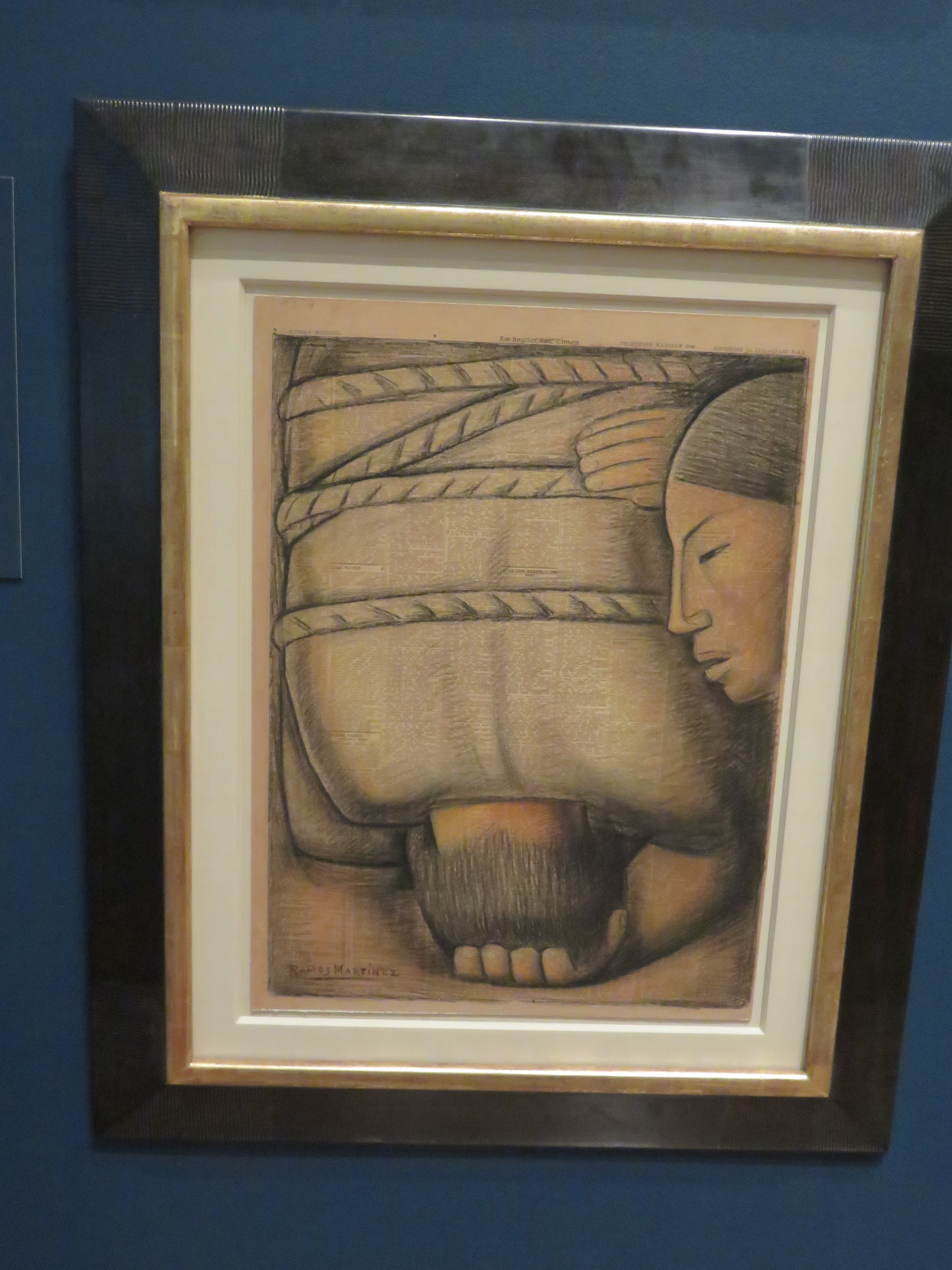 Bondage - a painting by Martinez in the standout exhibition, Art of the Mexican Revolution at the Philadelphia Museum of Art. A sober reminder that while much has changed, millions of people still need to cast their shackles and be free. (Courtesy of the PMA, photo by Roberta Faul-Zeitler, CC 3.0)