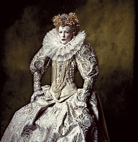 Cate Blanchett as Elizabeth. Portrait by Irving Penn (from Stoppers) 