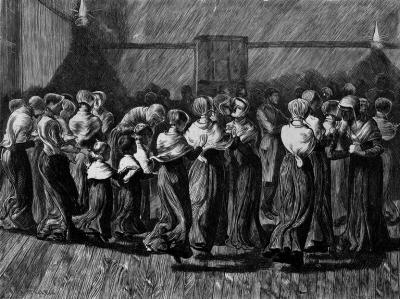 Shakers performing dance in 1870 Credit Getty Images