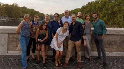 Tevereterno team on the Tiber River. Courtesy of Tevereterno