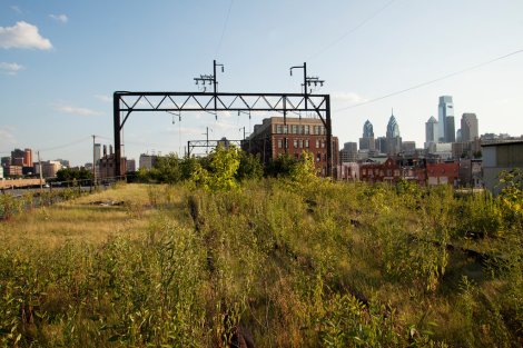 Abandoned Reading Viaduct before work began on the Rail Park. Photo by Brian Collerd (New York Times)