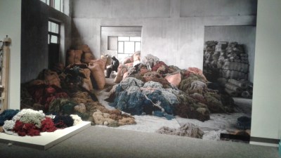 Beautifully hand dyed yarns await the skilled weavers of Turquoise Mountain. Photo by Roberta Faul-Zeitler