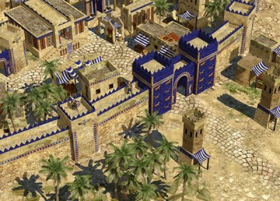 Graphic of the Ishtar Gate, Babylon 