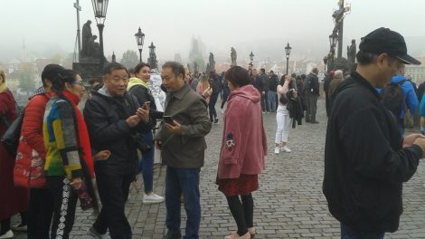 Try making your way across the Charles Bridge in Prague! It's a madhouse of activity, day and night. (Photo by Roberta Faul-Zeitler, CC:3.0)